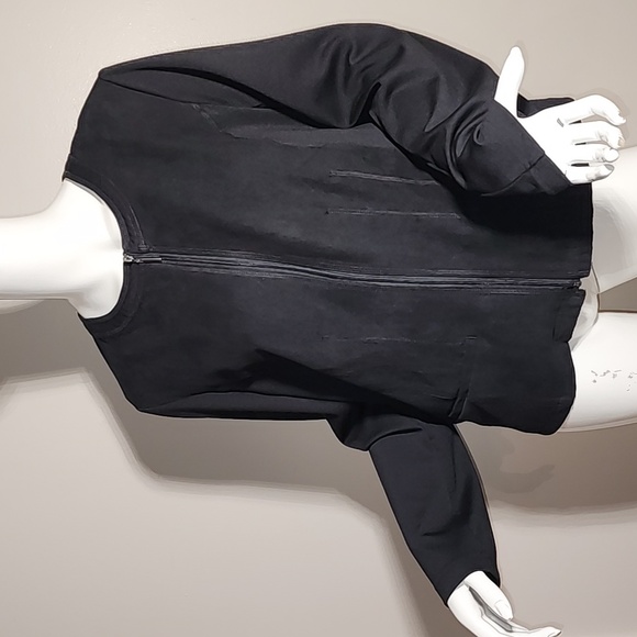 Studio Works Sweaters - Studio works zip up black solid top